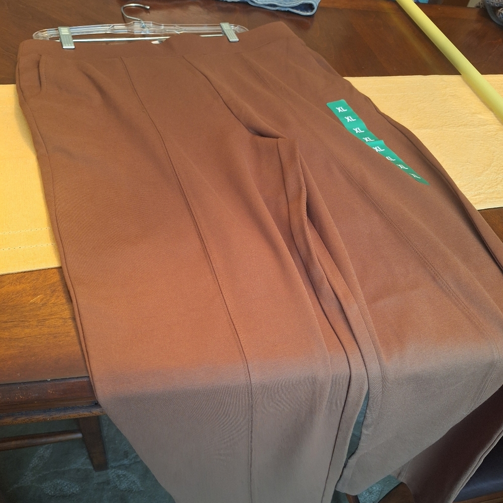 Women's Tan Stretch Pull On Casual Trousers XL - Picture 6 of 15
